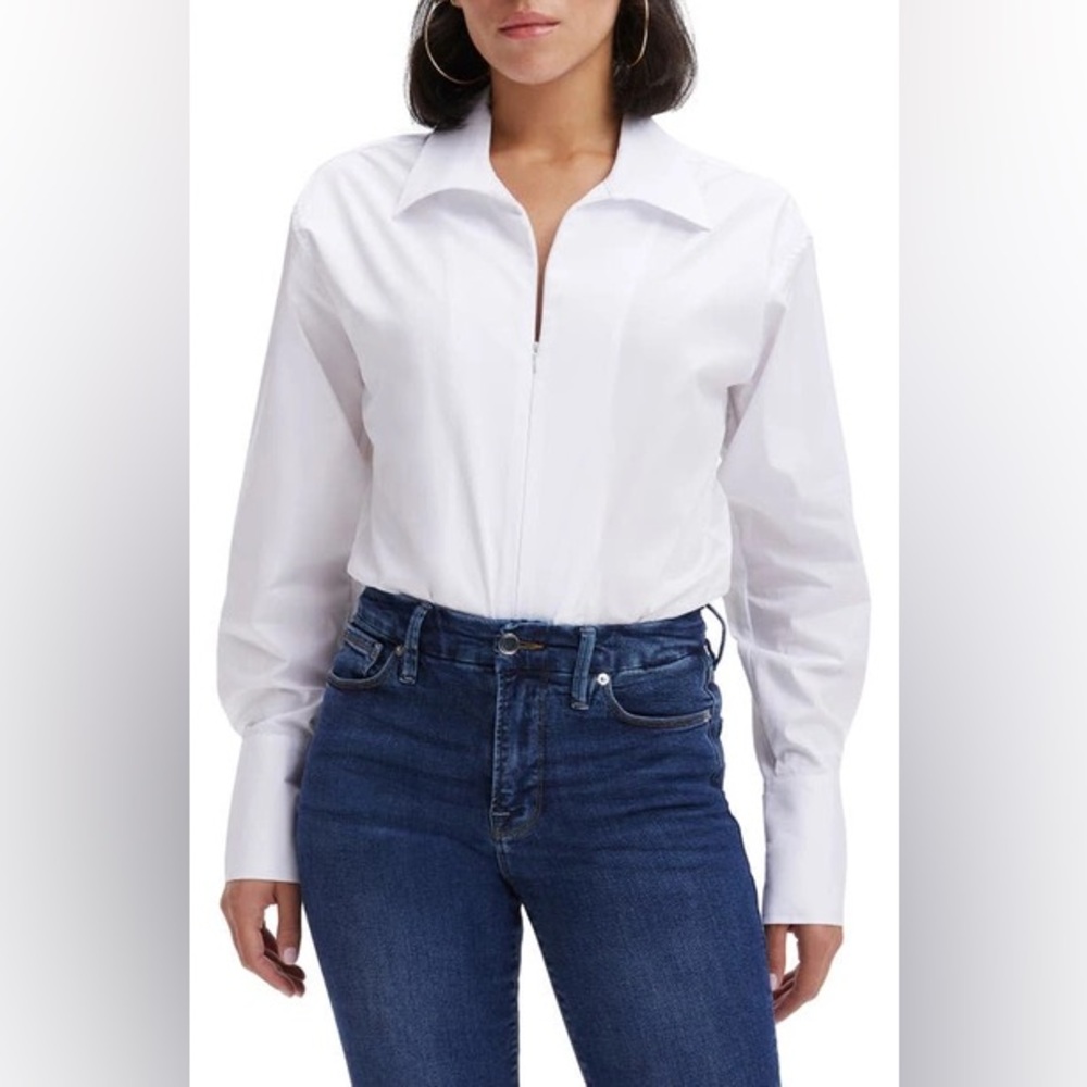 Good American Zip Front
Poplin Bodysuit